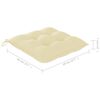 vidaXL Garden Chairs with Cream White Cushions 6 pcs Solid Teak Wood