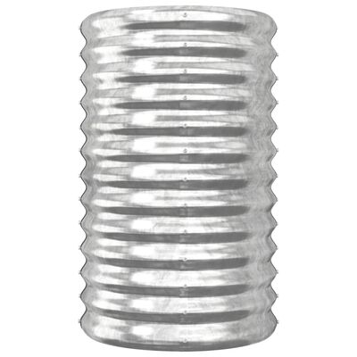 vidaXL Garden Planter Powder-coated Steel 40x40x68 cm Silver