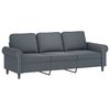 vidaXL 2 Piece Sofa Set with Pillows Dark Grey Velvet