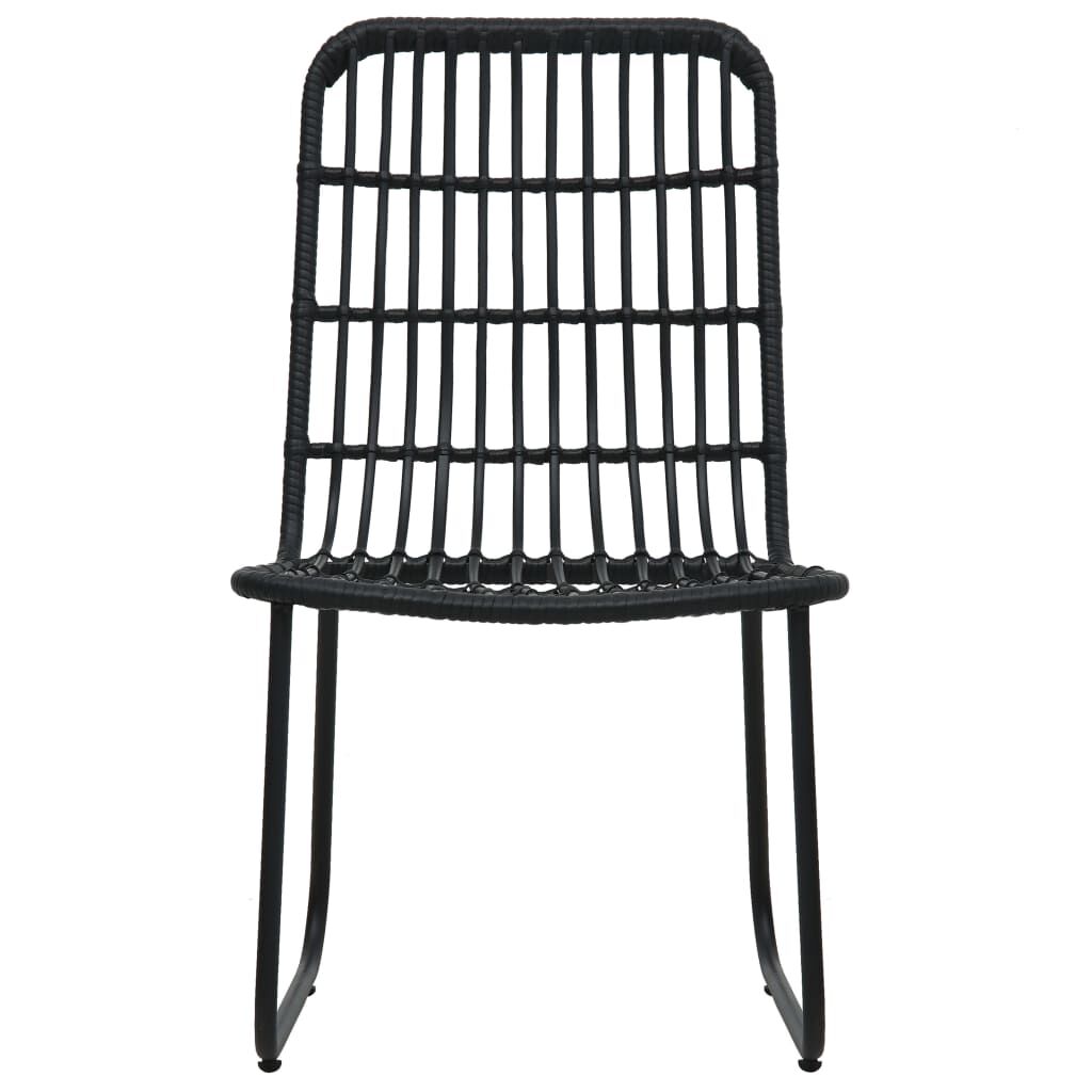 vidaXL 3 Piece Bistro Set Poly Rattan Black