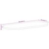 vidaXL Table Top 80x40x3.8 cm Oval Solid Wood Rough Mango