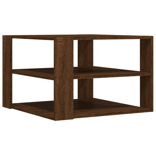 vidaXL Coffee Table Brown Oak 59.5x59.5x40 cm Engineered Wood