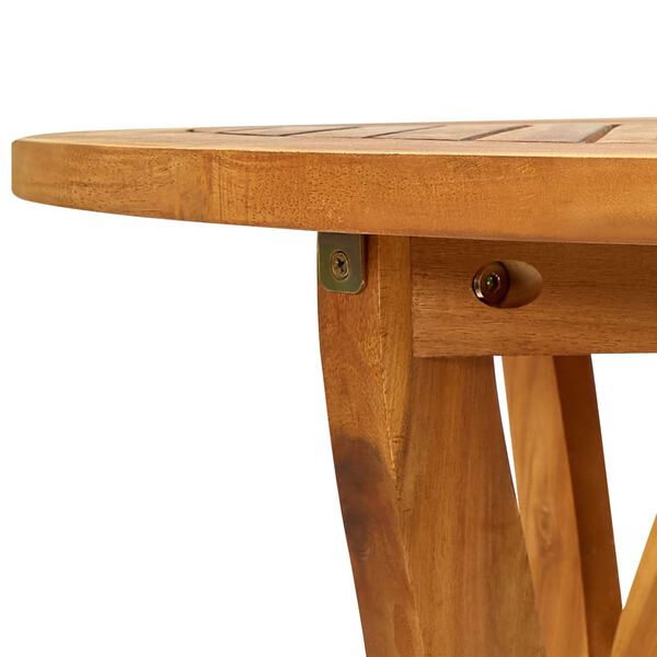 vidaXL Garden Table Ø120 cm Solid Acacia Wood