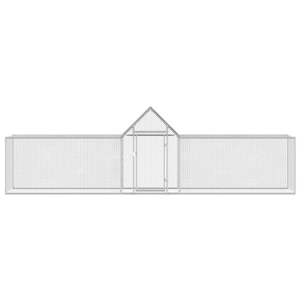 vidaXL Chicken Coop 5x1x1.5 m Galvanised Steel