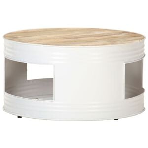 vidaXL Coffee Table White 68x68x36 cm Solid Mango Wood