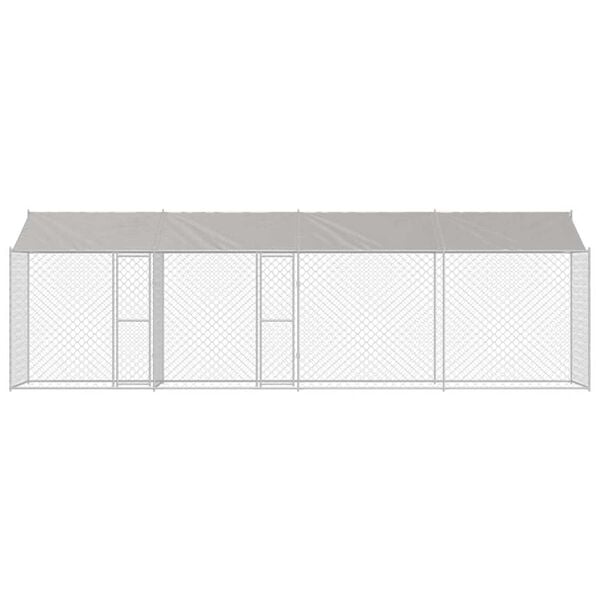Dog Cage Silver 800 x 200 x 256 cm Galvanised Steel
