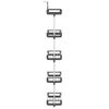 vidaXL Door Organiser with 5 Shelves 52x20x135 cm Aluminium