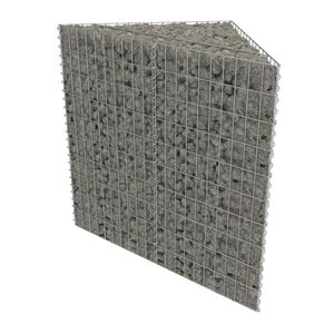 vidaXL Gabion Raised Bed Galvanised Steel 75x75x100 cm