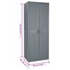 vidaXL Garden Storage Cabinet Grey 65x45x172 cm PP Rattan