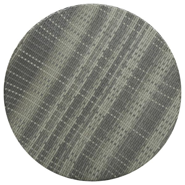 vidaXL Garden Table Grey 75.5x106 cm Poly Rattan
