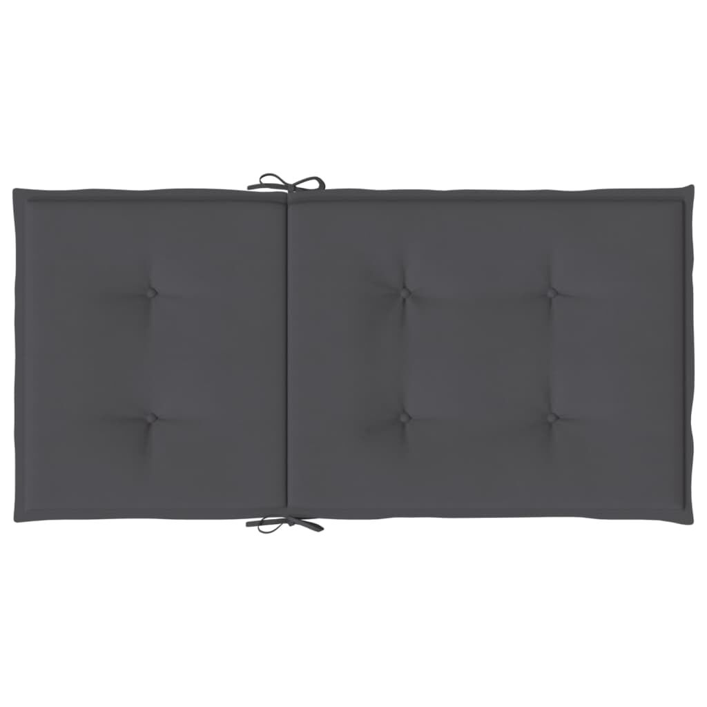 vidaXL Garden Lowback Chair Cushions 2 pcs Anthracite Oxford Fabric