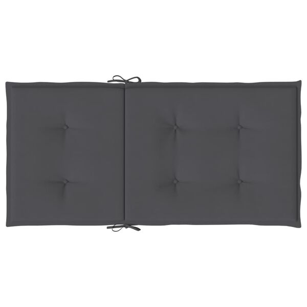 vidaXL Garden Lowback Chair Cushions 2 pcs Anthracite Oxford Fabric
