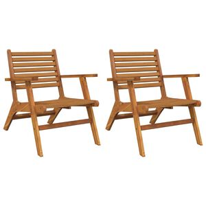 vidaXL Garden Chairs 2 pcs Solid Acacia Wood