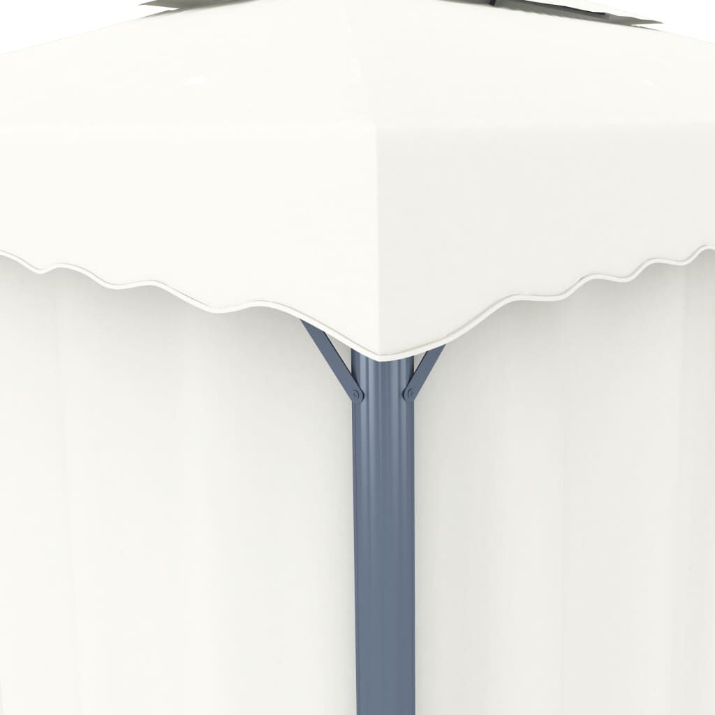 vidaXL Gazebo with Curtain 4x3 m Cream White Aluminium