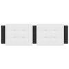 vidaXL Headboard Cushion "Zadar" White and Black 152 cm Queen Faux Leather