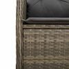 vidaXL 5 Piece Garden Bistro Set with Cushions Grey Poly Rattan