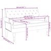 vidaXL Bench with Backrest Dark Grey 120x62x75.5 cm Fabric