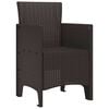vidaXL Garden Chair 2 pcs Brown 53 x 49 x 85 cm PP