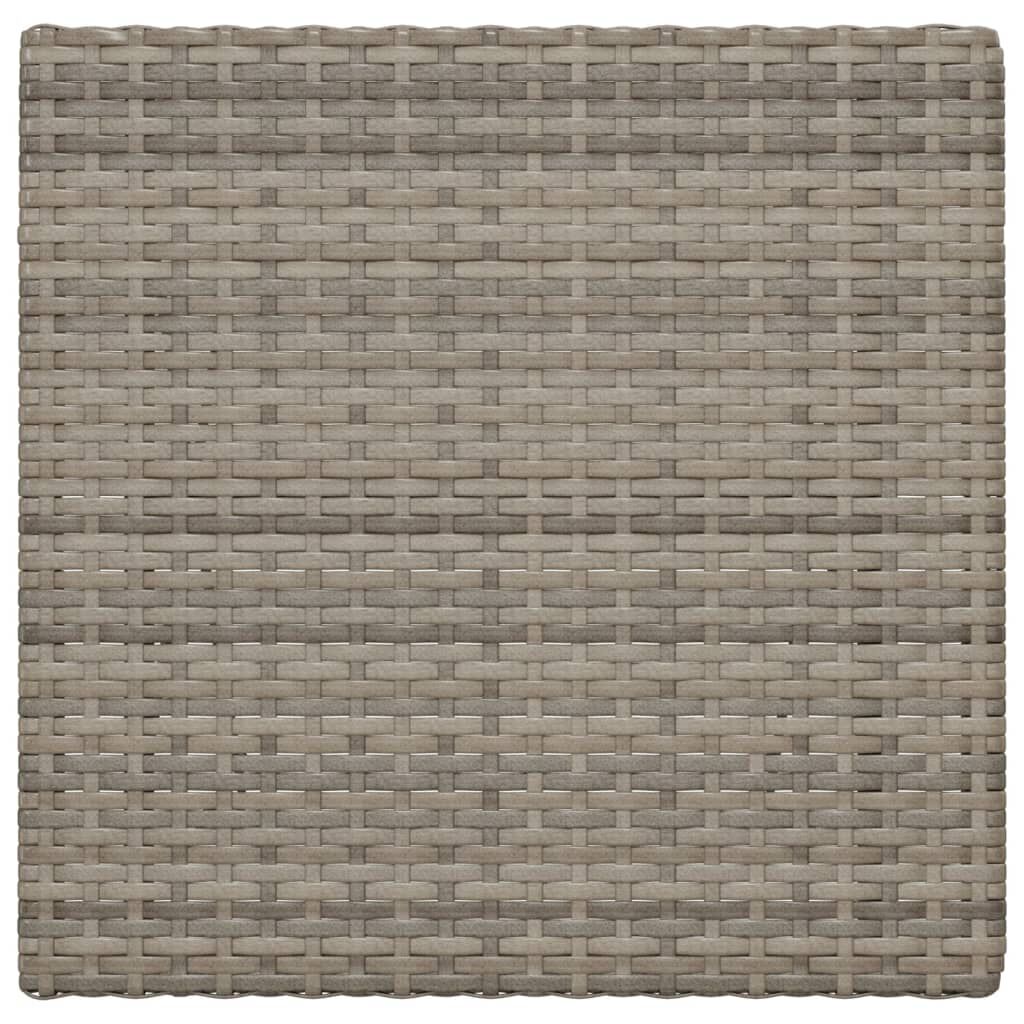 vidaXL Folding Bistro Table Grey 55x54x71 cm Poly Rattan