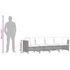 vidaXL 4-Seater Garden Sofa with Cushions Grey Poly Rattan