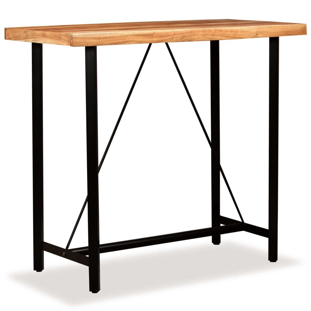 vidaXL Bar Table Solid Acacia Wood 120x60x107 cm