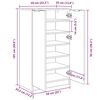 vidaXL Shoe Cabinet White 59x35x100.5 cm Engineered Wood