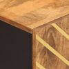 vidaXL Bathroom Wall Cabinet Brown and Black Solid Wood Mango