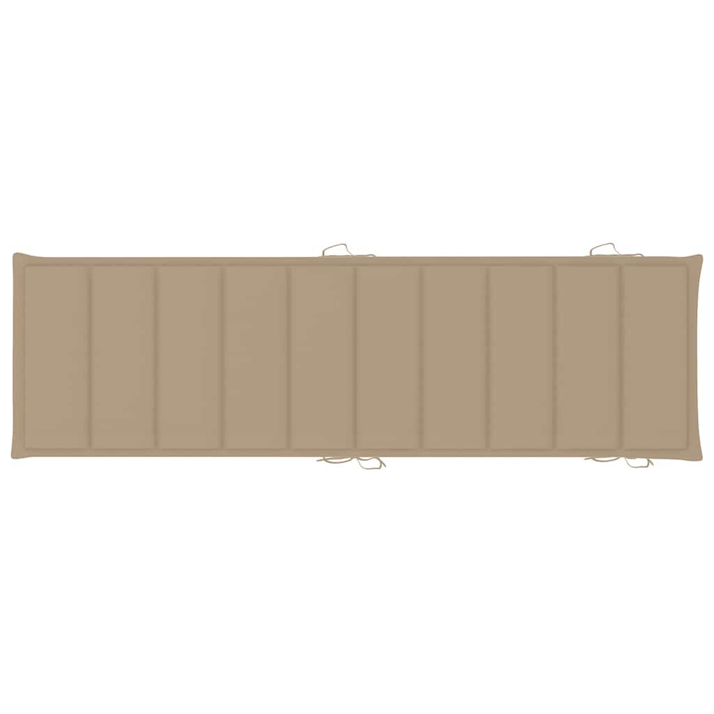 vidaXL Garden Sun Lounger with Cushion Solid Wood Acacia
