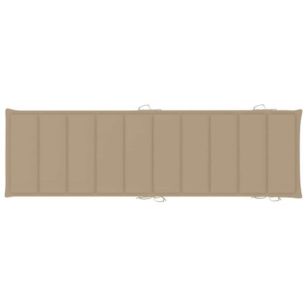 vidaXL Garden Sun Lounger with Cushion Solid Wood Acacia