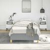 vidaXL Bed Frame without Mattress Light Grey 100x203 cm Fabric