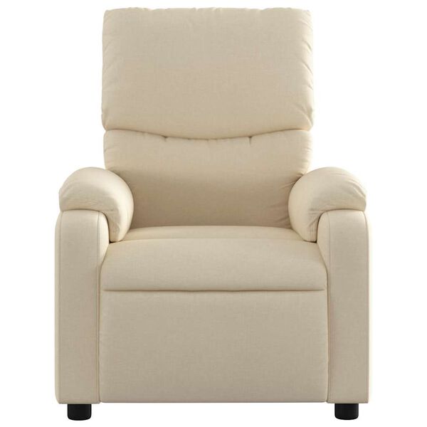vidaXL Electric Massage Recliner Chair Cream Fabric