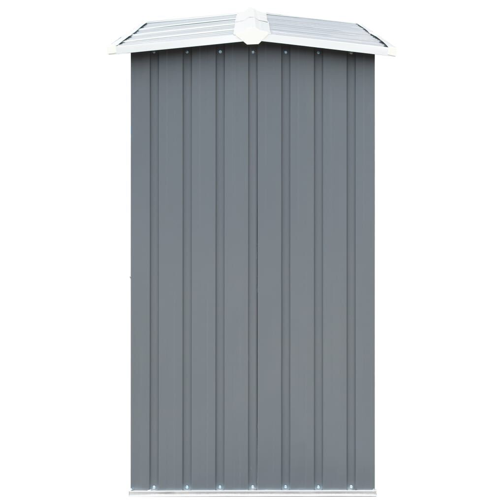 vidaXL Garden Log Storage Shed Galvanised Steel 172x91x154 cm Grey