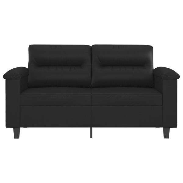 vidaXL 2-Seater Sofa Black 120 cm Faux Leather
