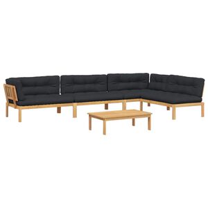 vidaXL 5 Piece Garden Pallet Sofa Set with Cushions Solid Wood Acacia