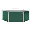 vidaXL Raised Garden Bed 129x129x45 cm Galvanised Steel Green