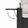 vidaXL 7 Piece Garden Sofa Set with Cushions Black Poly Rattan
