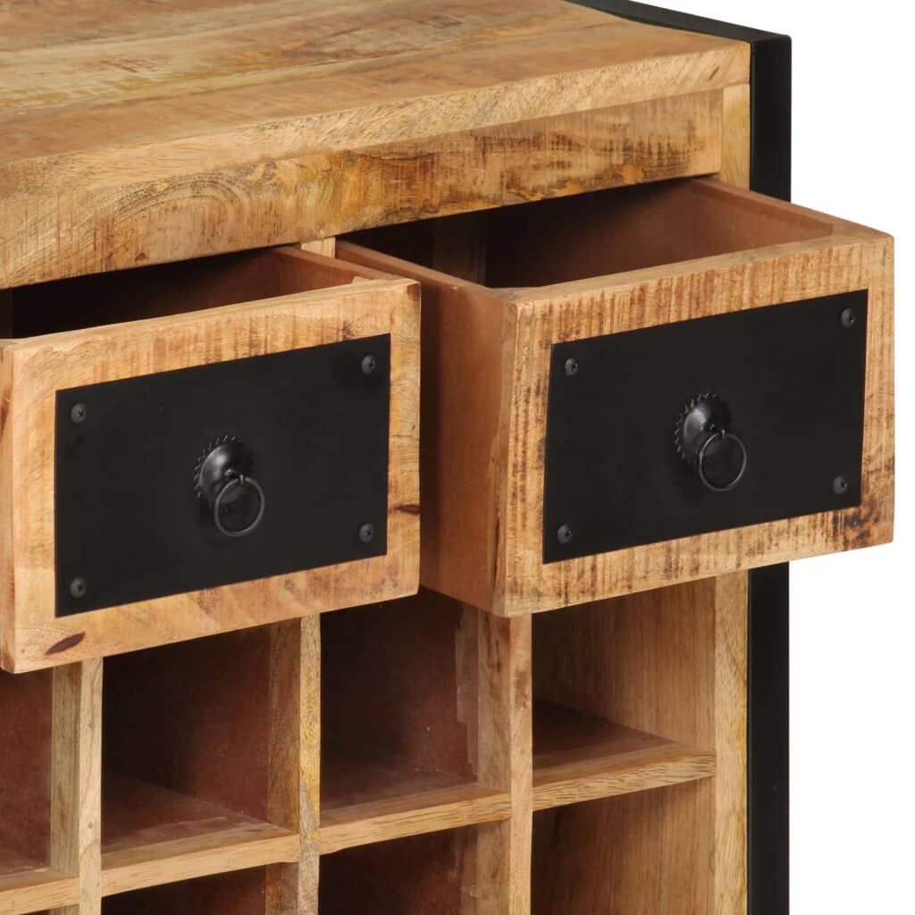 vidaXL Wine Rack for 16 Bottles Solid Wood Mango