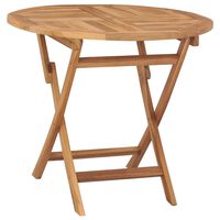 vidaXL Folding Garden Table 85x76 cm Solid Teak Wood