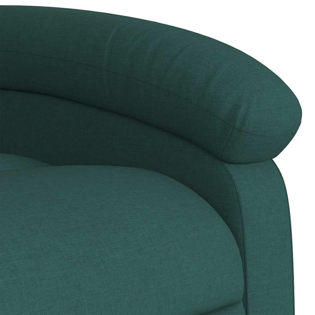 vidaXL Electric Stand up Massage Recliner Chair Dark Green Fabric