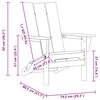 vidaXL Folding Adirondack Chair Black 74.5 x 80.5 x 90cm HDPE