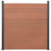 vidaXL Fence Panel Set Brown 180x186 cm WPC