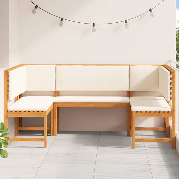 vidaXL Garden Bench Set 5 pcs Brown Solid acacia wood