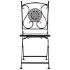 vidaXL Mosaic Bistro Chairs 2 pcs Grey