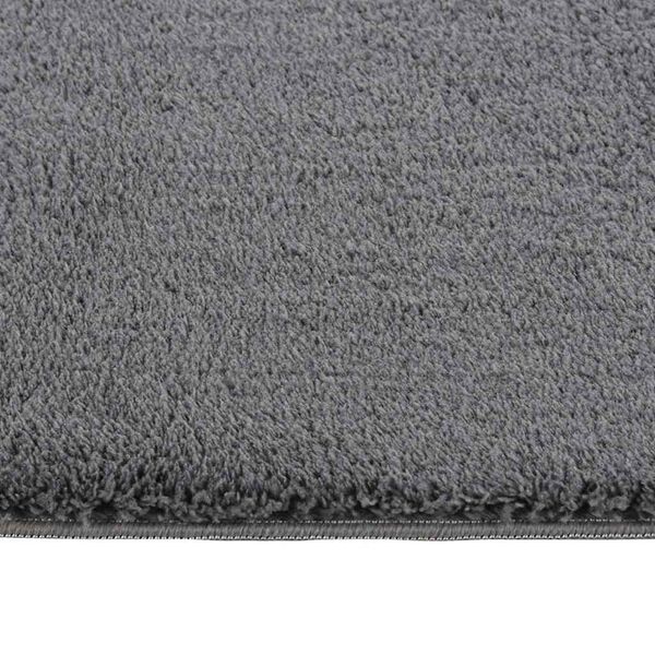 vidaXL Washable Rug Soft Shaggy Anthracite 160x230 cm Anti Slip