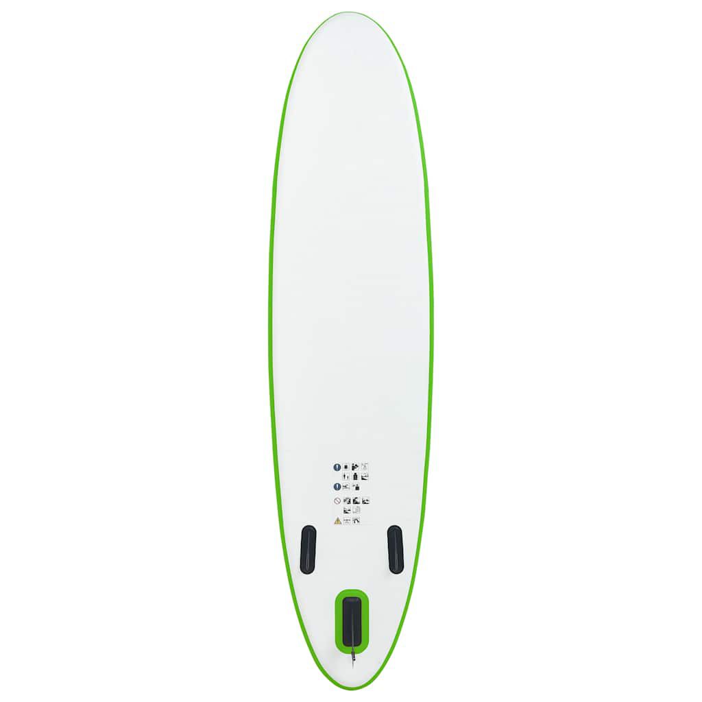 vidaXL Inflatable Stand Up Paddleboard Set Green and White
