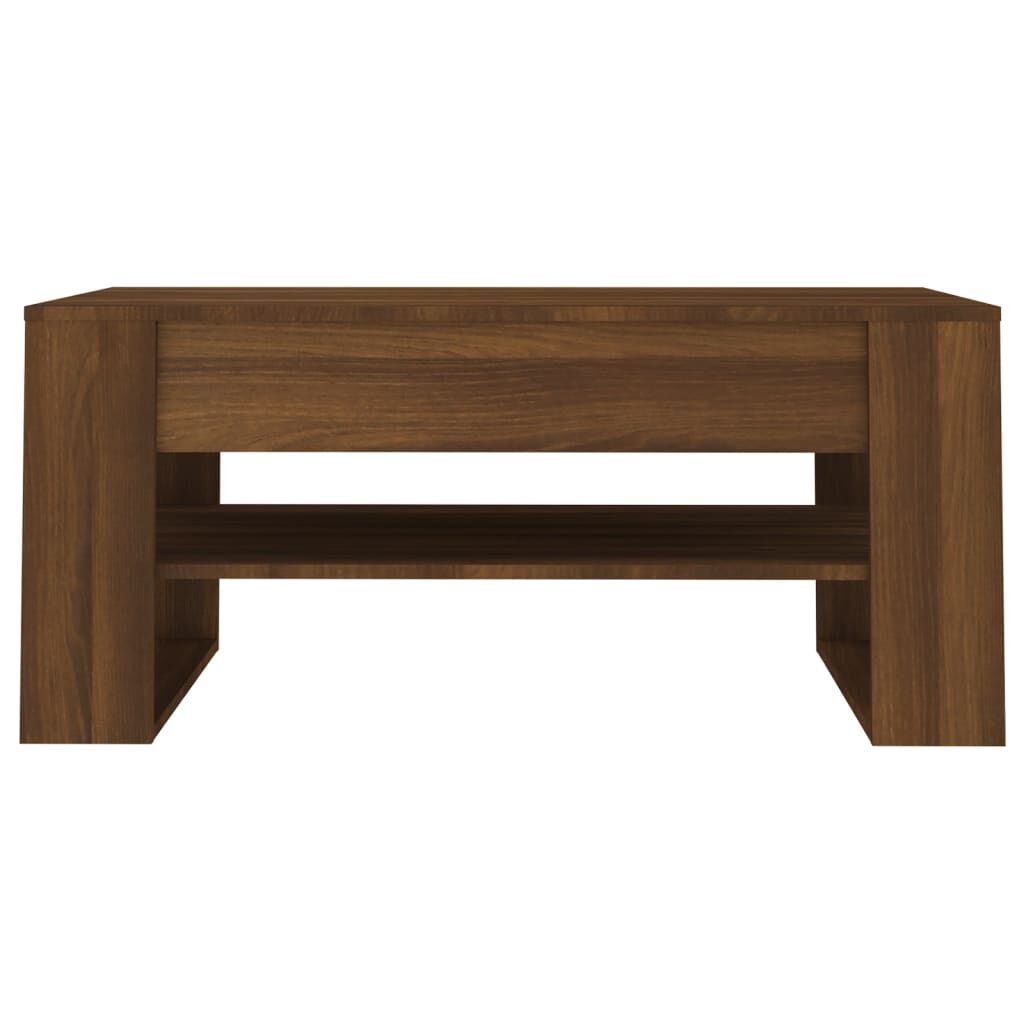 vidaXL Coffee Table Brown Oak 102x55x45 cm Engineered Wood