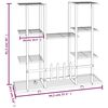 vidaXL Flower Stand with Wheels 94.5x24.5x91.5 cm Black Iron