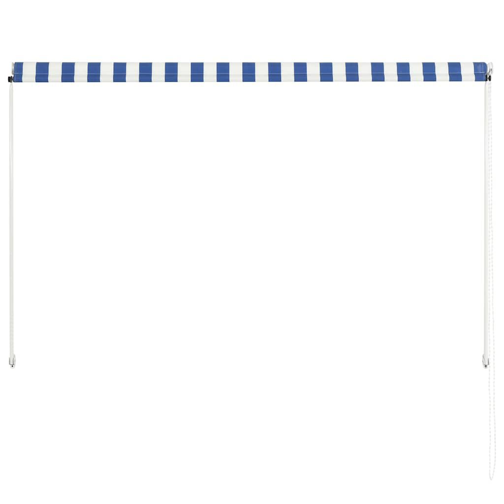 vidaXL Retractable Awning 200x150 cm Blue and White