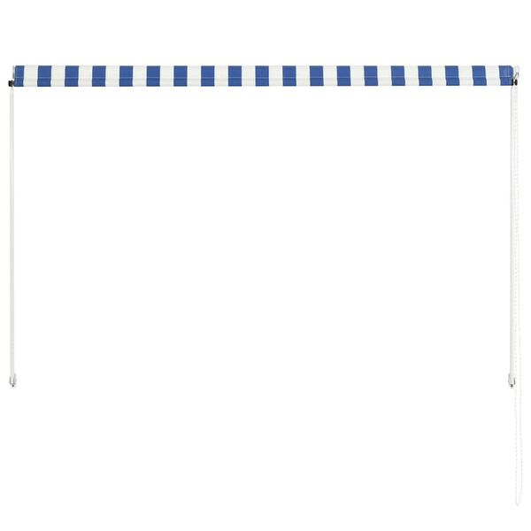 vidaXL Retractable Awning 200x150 cm Blue and White