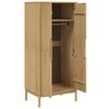 vidaXL Wardrobe FLORO Wax Brown 77x53x171 cm Solid Wood Pine
